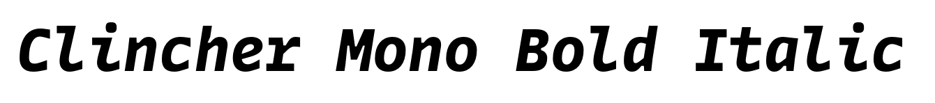 Clincher Mono Bold Italic